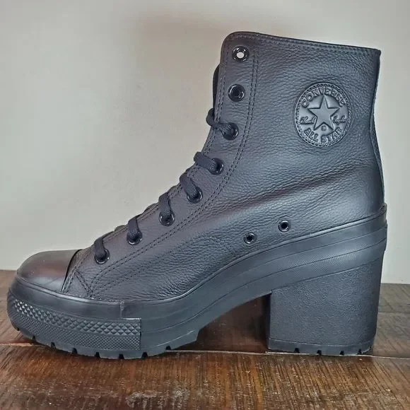 Converse Chuck 70 De Luxe Mens Size 11 Heeled Shoes Leather Black A06145C - Picture 6 of 11